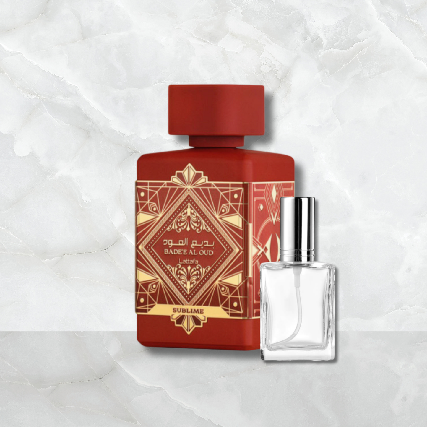 Authentic Bade'e Al Oud Sublime by Lattafa Genuine Decanting by King of Clones